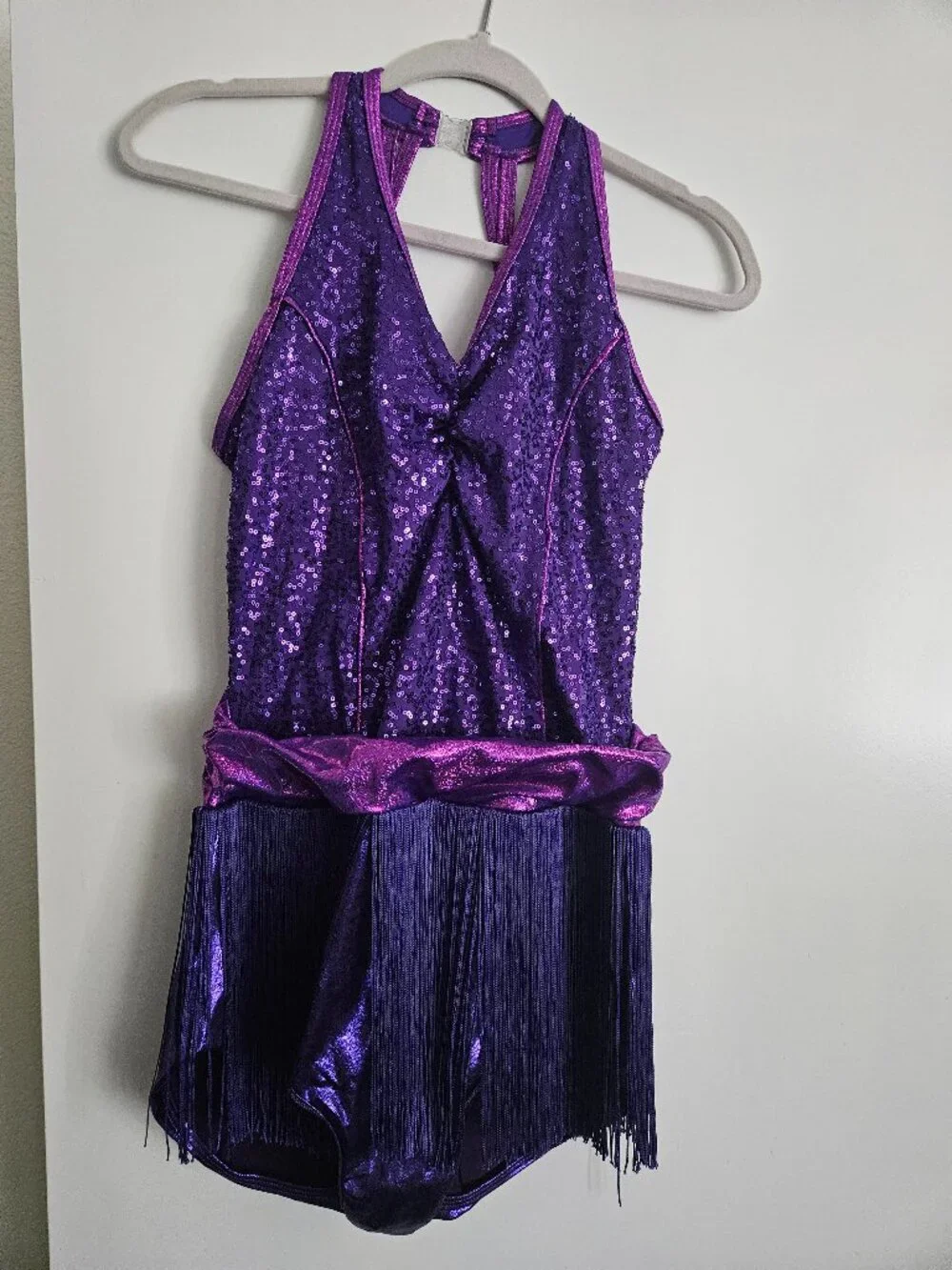 Curtain Call Purple Sequin Lyrical Dance Costume – Size A‑XL